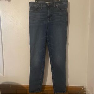 Madewell Stovepipe Jeans Dark Wash 32T (34x30) Straight Leg Stretch